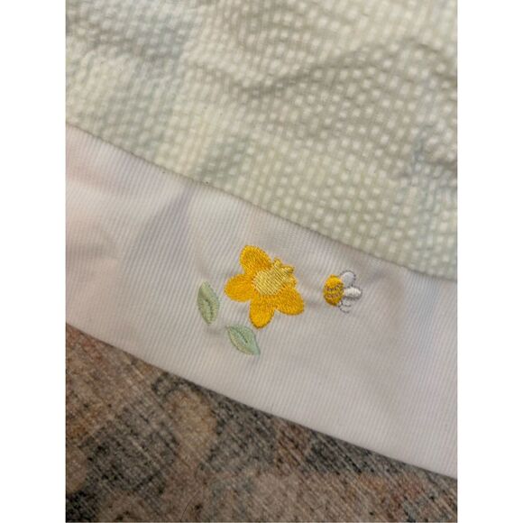 Mayfair Kids Yellow Bee and Floral Green Checkered Dress, Sz 2T - Picture 4 of 9